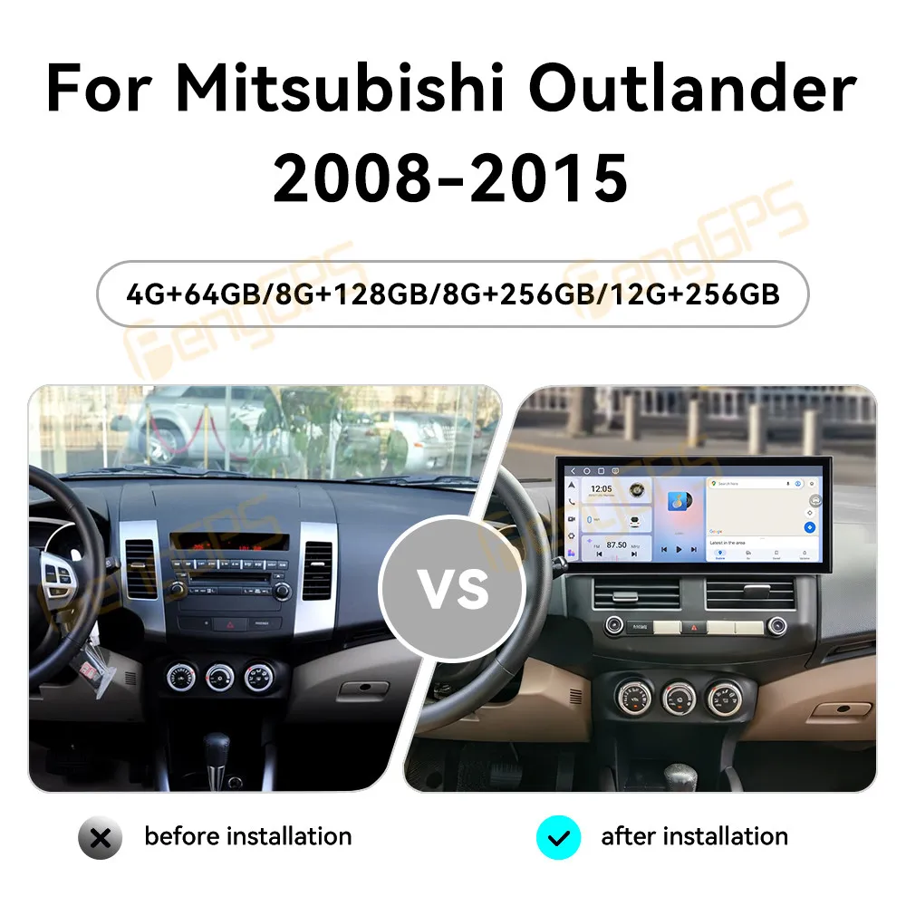 15.8 Inch Screen Car Radio For Mitsubishi Outlander 2008-2015 Android GPS Navigation Multimedia Video Stereo Receiver Head Unit