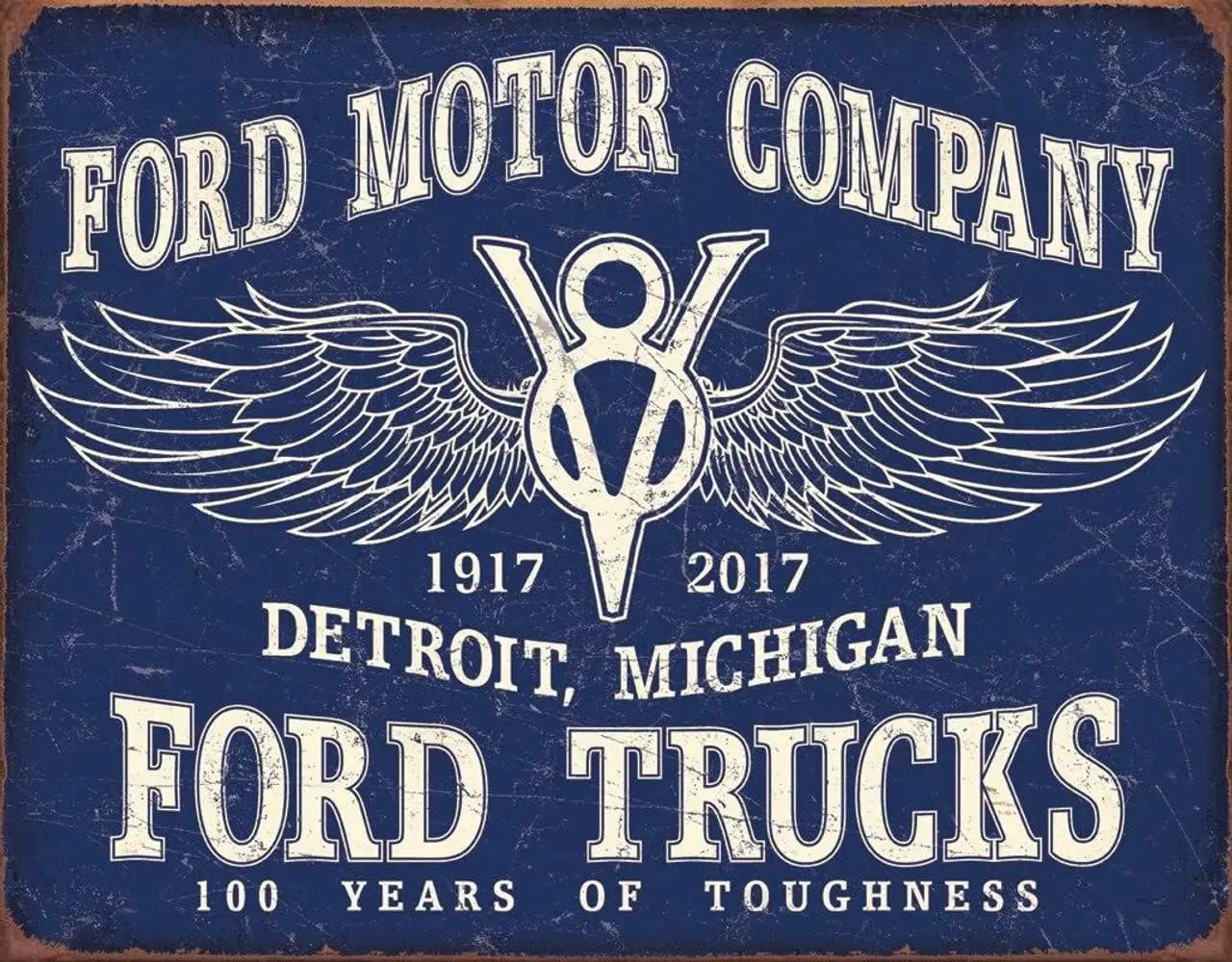 Desperate Enterprises Trucks - 100 Years Tin Sign Nostalgic Vintage Metal Wall Decor Made in USA-aluminum