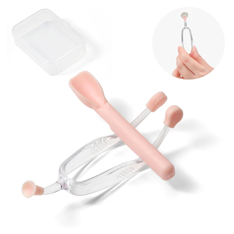 Outil portatif de bâton d'aide à l'usure de lentille de Contact avec la boîte de rangement, l'entretien supprimer la tige d'aspiration de pincettes, Clip souple en Silicone