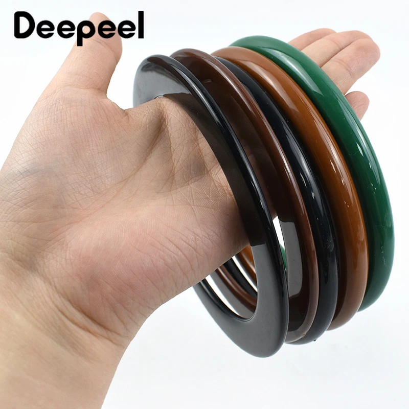 2/4/10 قطعة Deepeel 10/11.4 سنتيمتر حقيبة بلاستيكية مستديرة مقبض محفظة إطار حقيبة يد قبلة قوس مشبك DIY بها بنفسك أكياس اليدوية الخياطة اكسسوارات
