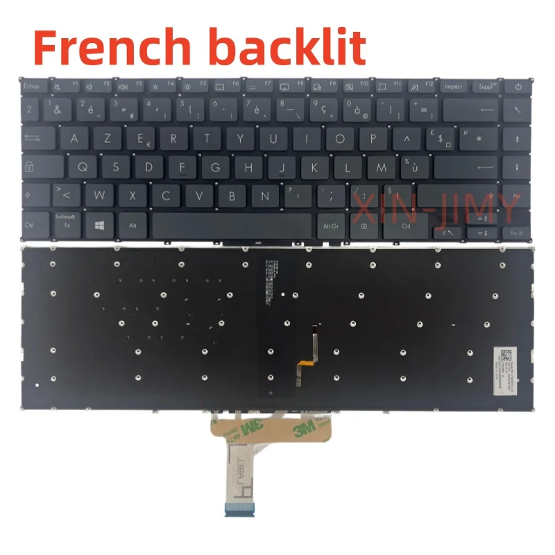 New French  Backlit Gray Keyboard For ASUS ZenBook 13 UX325 U3700 XUXF3000E