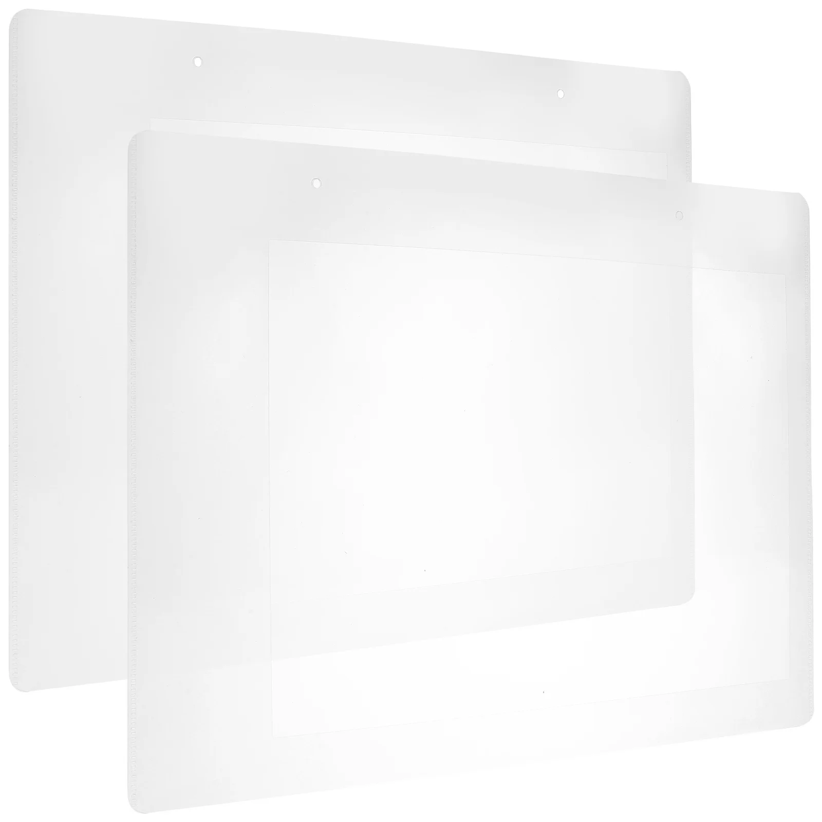 2Pcs Document Folder File Bag Portable Transparent Holder for School Business Travel Use Large Capacity Paper Storage Solution