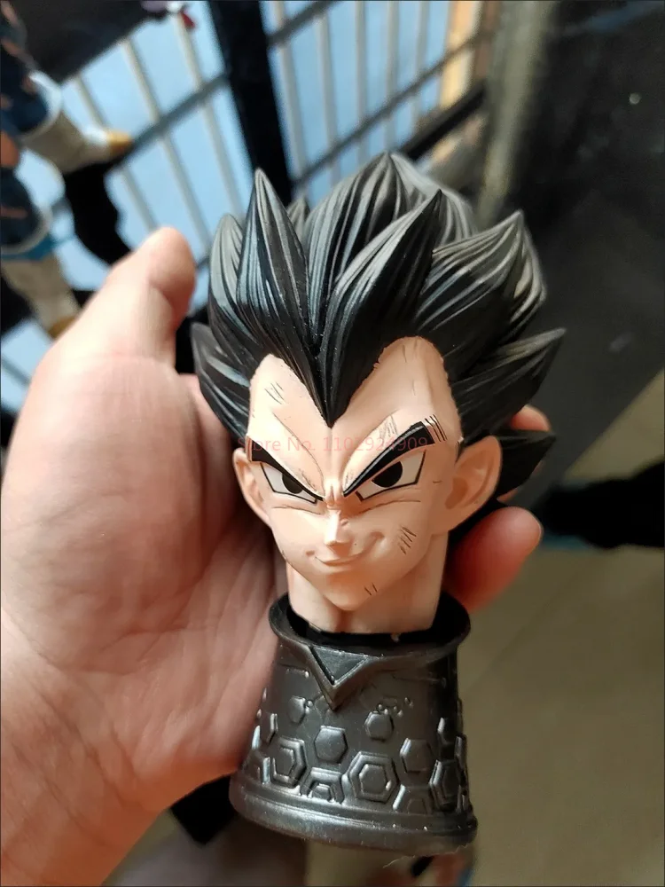 Dragon Ball Vegeta Figura Anime, Escultura de Três Cabeças, Figuras de Ação em PVC, Estátua Gk, Decoração Coleção, Bonecas Modelo, Brinquedos Infantis, 27cm