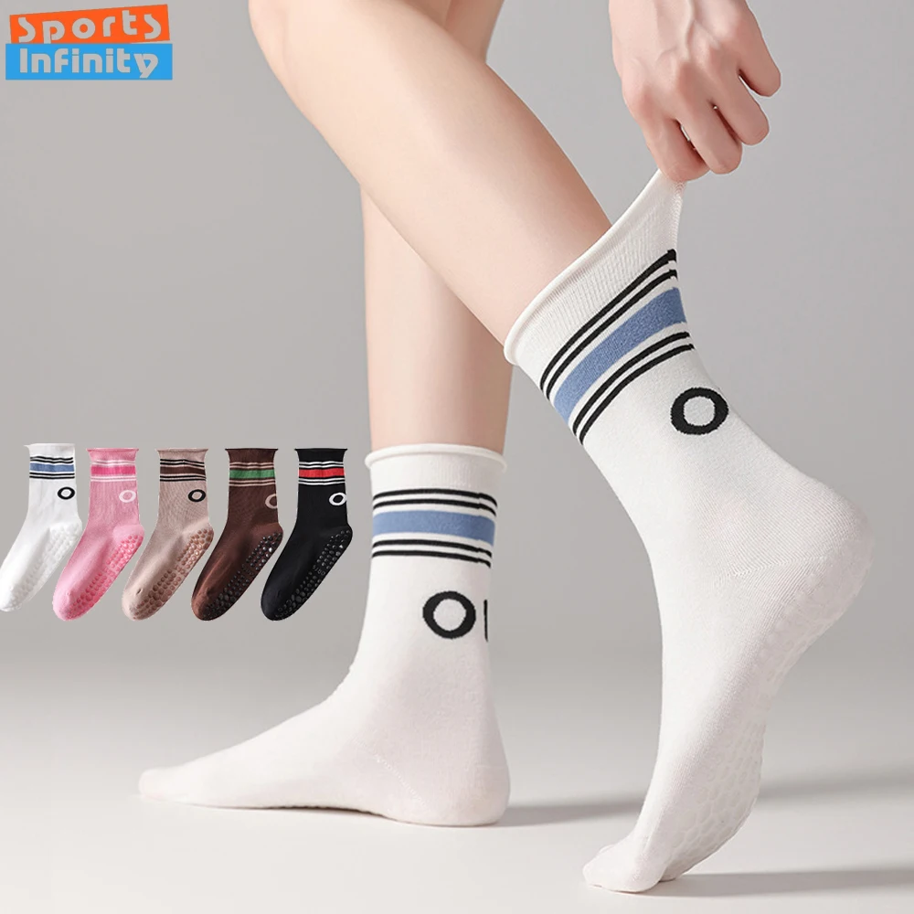 Nuevos calcetines profesionales de Pilates, calcetines de Yoga para mujer, calcetines antideslizantes de algodón que absorben el sudor, calcetines deportivos sin hueso para baile interior y Fitness