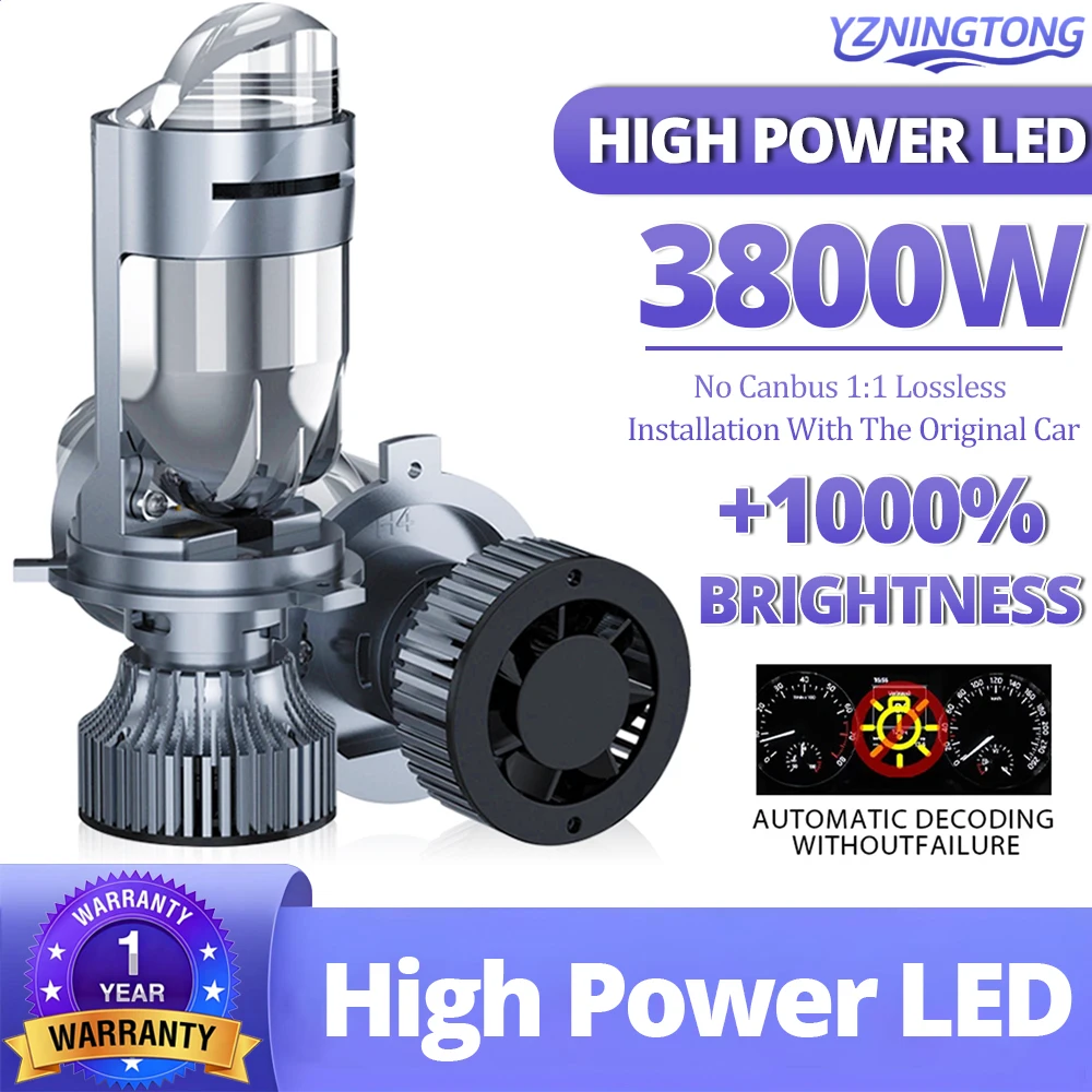 �y�Z�[�����z�����P�x�ԗpH4 LED�w�b�h���C�g�o���u Canbus 3800W �v���W�F�N�^�[�����Y H4 9003 HB2 Hi/Lo LED�w�b�h�����v �o�C�N�p�t�H�O�����v �^�[�{�����v