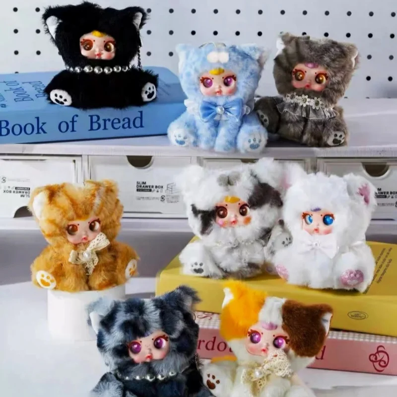 جديد مم الحليب الحلوى شقي كيتي مؤذ القط صندوق أعمى لطيف أنيمي أفخم دمية Kawaii المنقولة الذيل هدية جمع هدية عيد