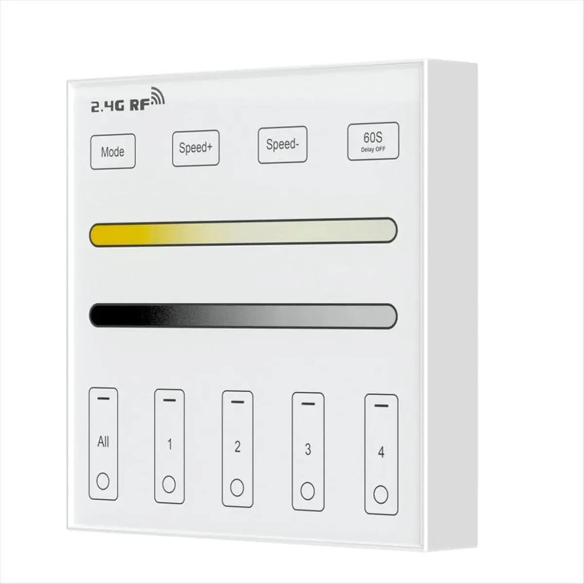 【Universal】 2.4G 4 Zone 86 Panel /CCT Smart LED Controller Dual Color Temperature Touch Controller for LED Light Control