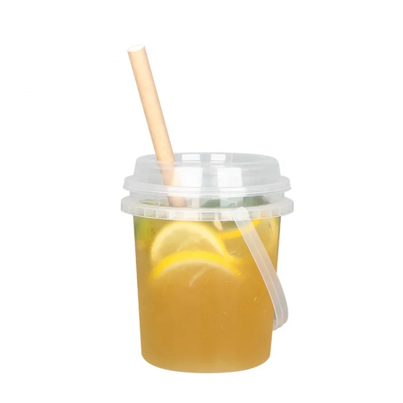 custom.LOKYO Custom Plus Size 700ml 1000ml Portable Fruit Plastic Bubble Milk Tea Cup