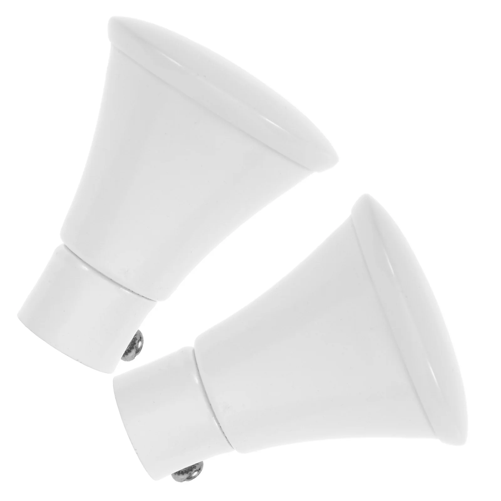 

2Pcs Curtain Rod Finials Iron Decorative End Caps Classic Office Decoration Long Lasting Chic Design