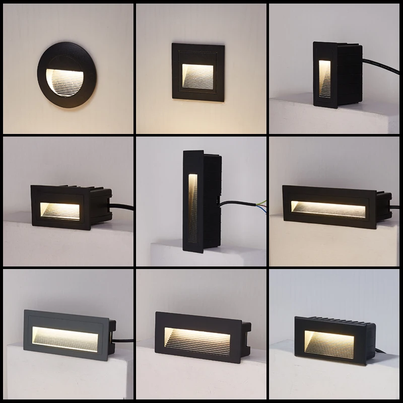 10W Wall Light Underground Indoor Led Step Stair Lights Outdoor IP65 Footlight Recessed Corner wall Lamp exterior garden light