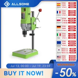 ALLSOME MINIQ BG-5156E Bench Drill Stand 710W Mini Electric Bench Drilling Machine Drill Chuck 1.5-13mm HT2600