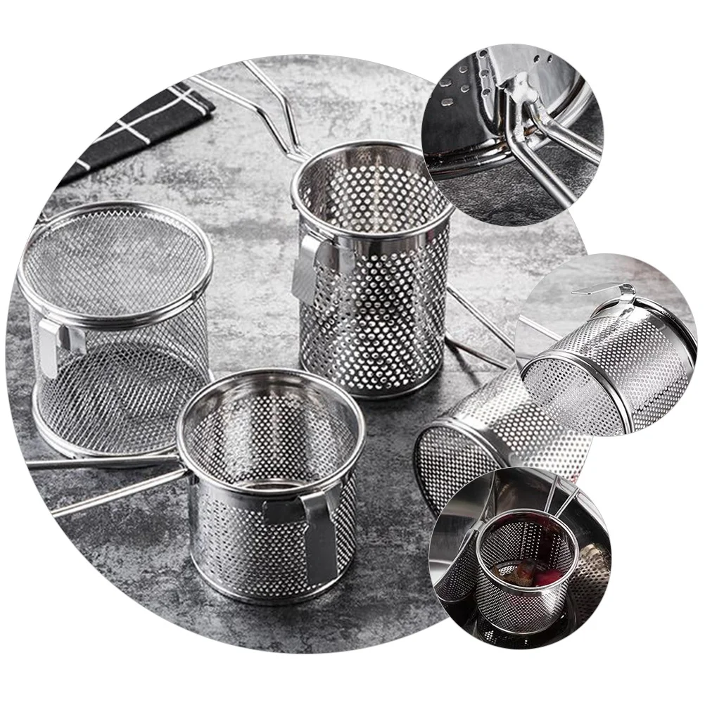 

Simple Design Hot Pot Colander Hanging Mesh Strainer for Boiling Noodles Or Dumplings Easy to Use and Clean Perfect for Family