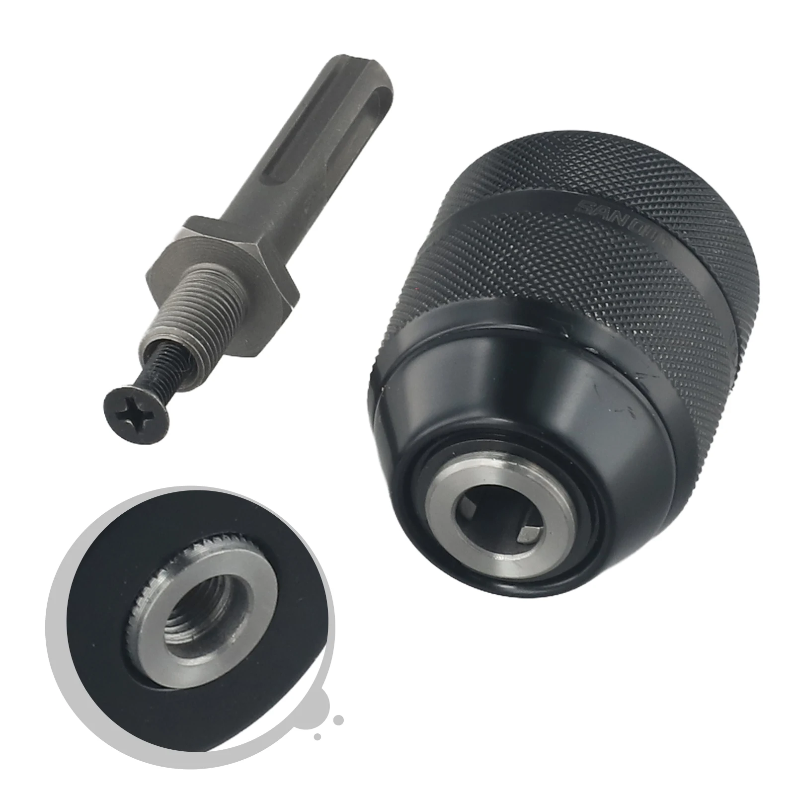 None Adapter SDS Plus SDS Plus Adapter 0.8-10 Mm 2Pcs 3/8-24UNF Black Drill Chuck For Percussion Drills Brand New