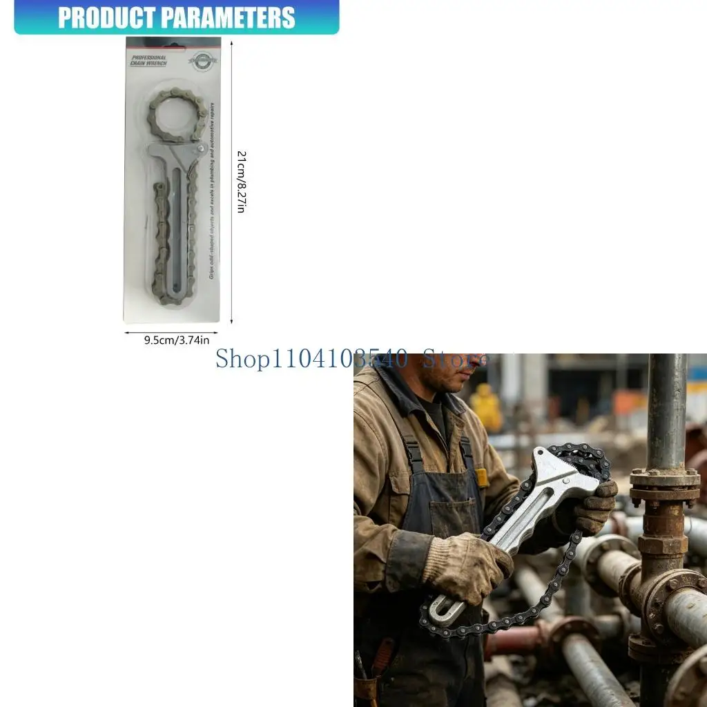 02DC Rustproof Stainless Steel Chain Filter Wrench Long Lasts Performances