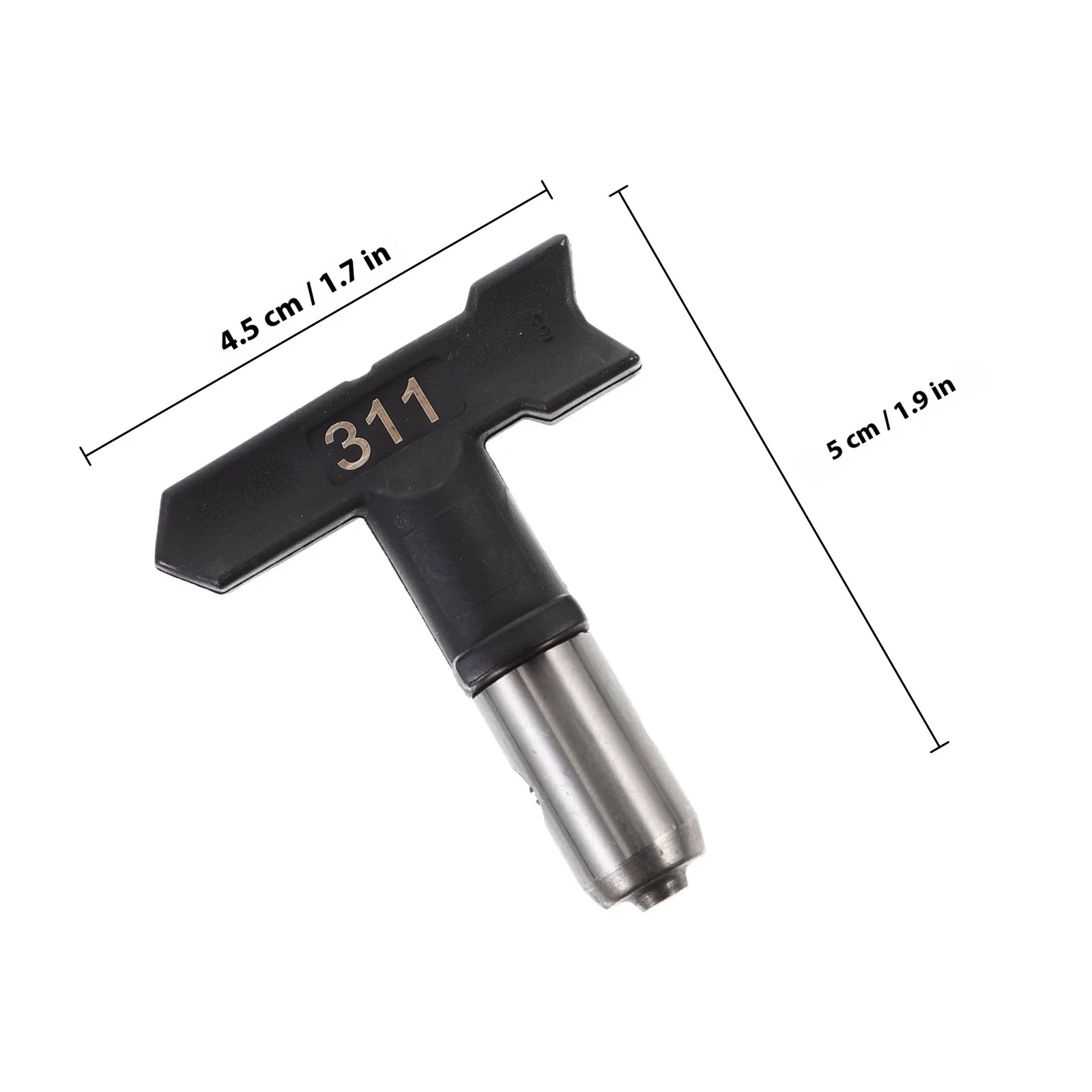 1 Stuks Airless Spuitpistool Tip Omkeerbare Airless Spuit Tip Compact Duurzaam Sproeikop Accessoires Voor Lakjes Op Waterbasis