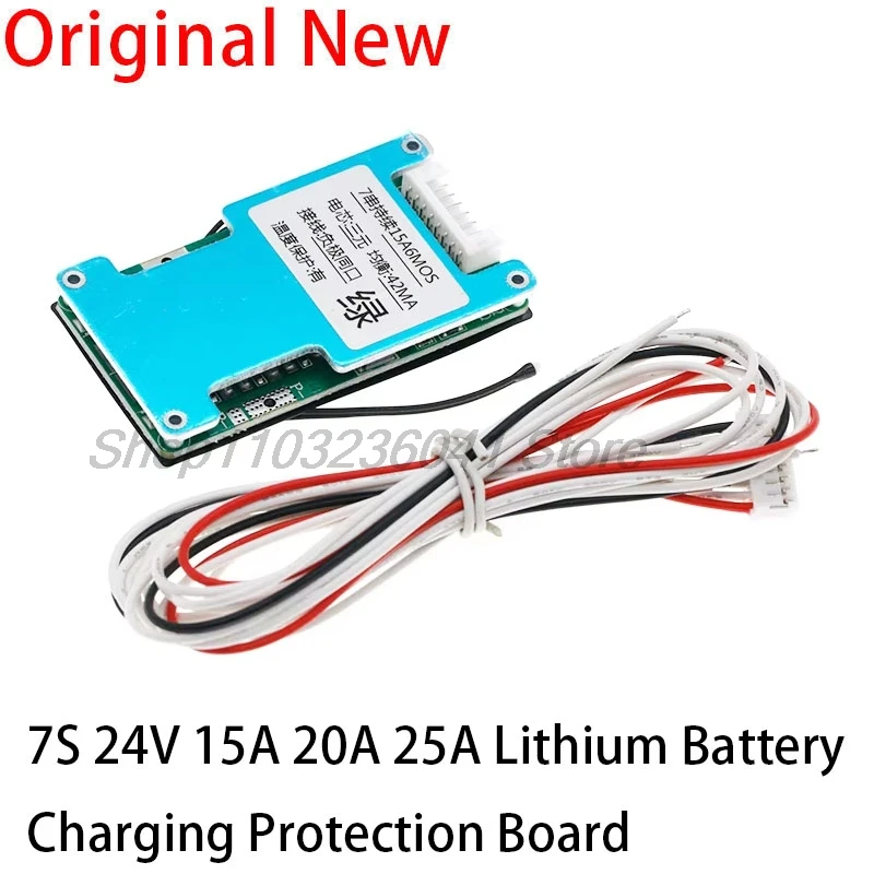 BMS 7S 24V 15A 20A 25A Li-ion Lmo Ternary Lithium 18650 Battery Charge Protection Board Balance And NTC Temperature Protect