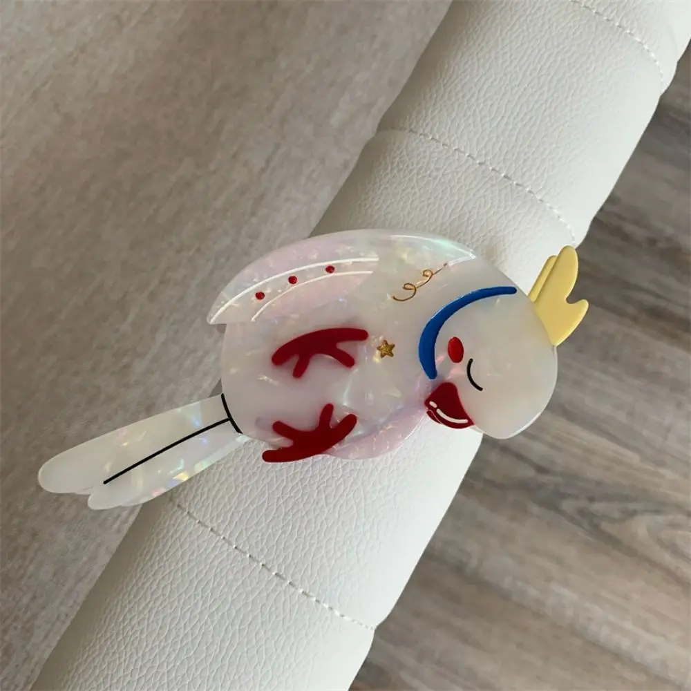 

Fashion Cute Cartoon Animal Shark Clip Creative Parrot Acetic Acid Hair Claw Headwear Korean Style Bird Hair Claw Daily