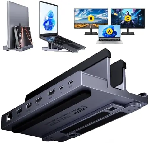 

Ultra-Powerful Dual Monitor Docking Station with 4K & USB C for Laptop SEO Title: 4K Monitor Docking Station with USB C, HDMI