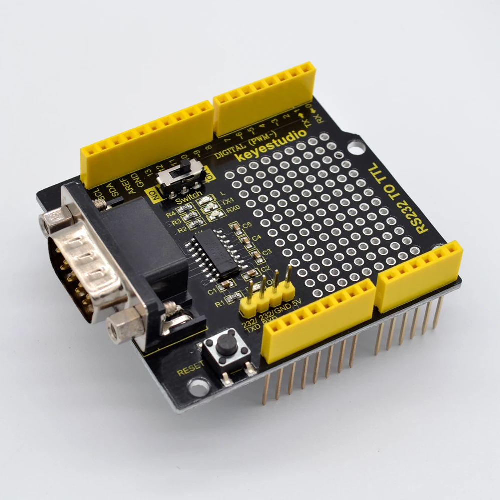Keyestudio-Conversão Shield Board para Arduino UNOR3, RS232 para TTL, DB9 Connector