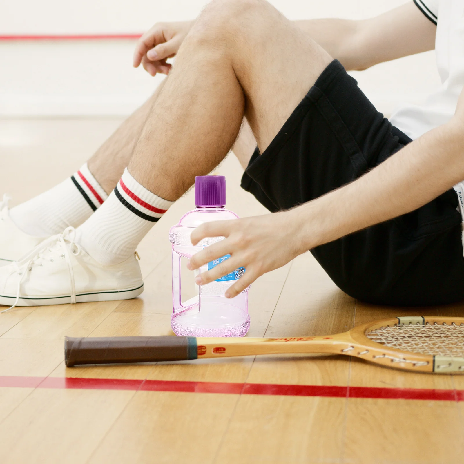 

Sports Water Bottle Portable Fitness Water Jug Large Capacity Thickened Body Anti-Fall Outdoor Sports School Work Bottle