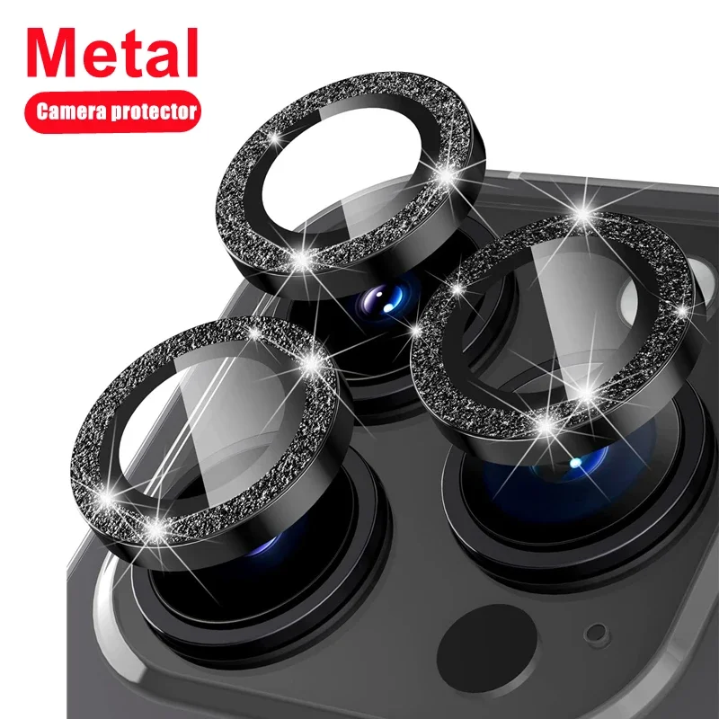 Vetro protettivo in metallo per iPhone 17 Pro Max Air 17Pro Vetro di protezione dell'obiettivo della fotocamera per iPhone 16 15 14 Pro Max Plus Film