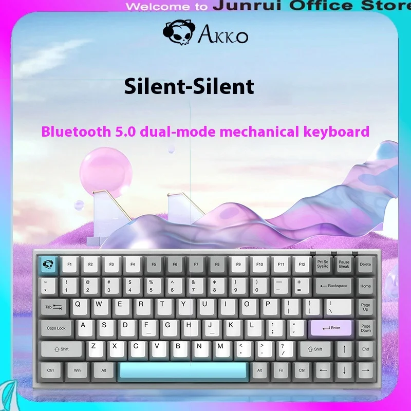 

Akko Quiet 3084 Bluetooth Dual Mode Mechanical Gamer Keyboard Compact Office Typing Game 68 Keys Cherry Axis Wireless