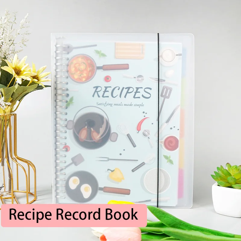 Cuaderno de hojas sueltas, libro de recetas familiares DIY, libro de plan, registro de recetas, notas de cocina