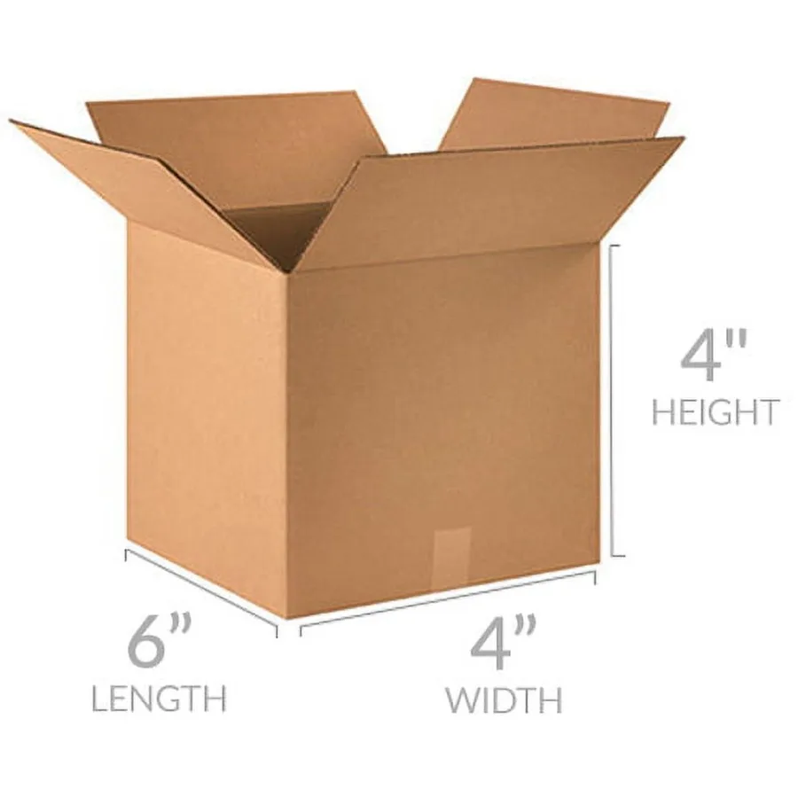

Small corrugated shipping boxes measuring 6 x 4 x 4 inches ideal for packaging small items organizing storage and protecting de