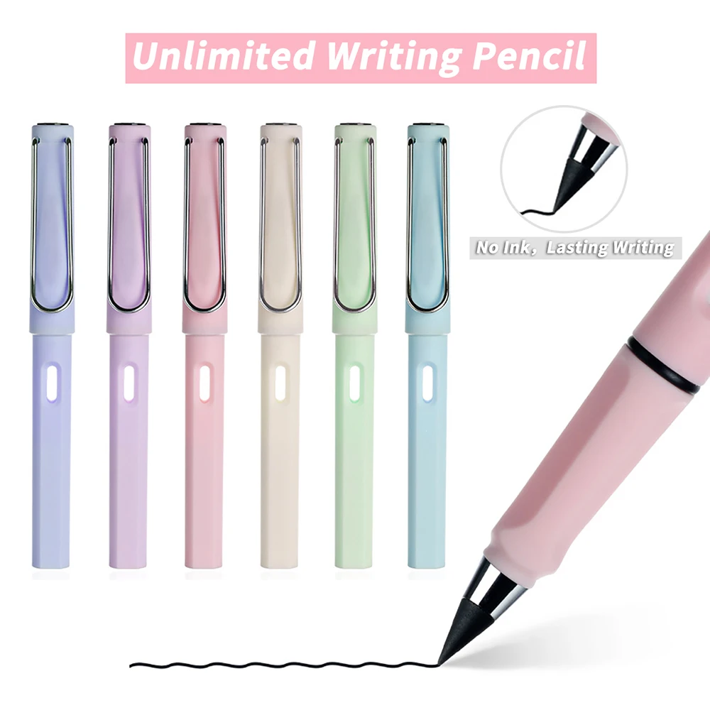 

2023 New Eternal Pencil Unlimited Writing No Ink Pen Pencils For Writing Art Sketch Stationery Kawaii Pen School Supplies