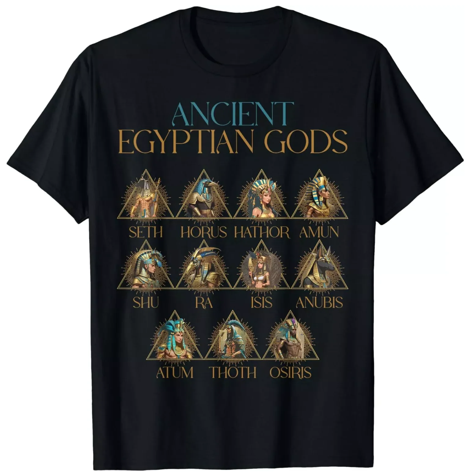 Egyptian Mythologys Ancient Egypt Deity Egyptian Gods T-Shirt New 100% Cotton O-Neck Short Sleeve Casual Mens T-shirt Size S-3XL