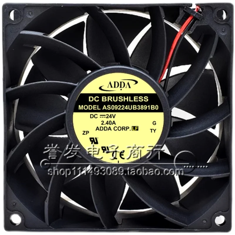 BARU ASLI AS09224UB3891B0 24V 2.40A 9038 90x90x38mm KIPAS PENDINGIN RADIATOR