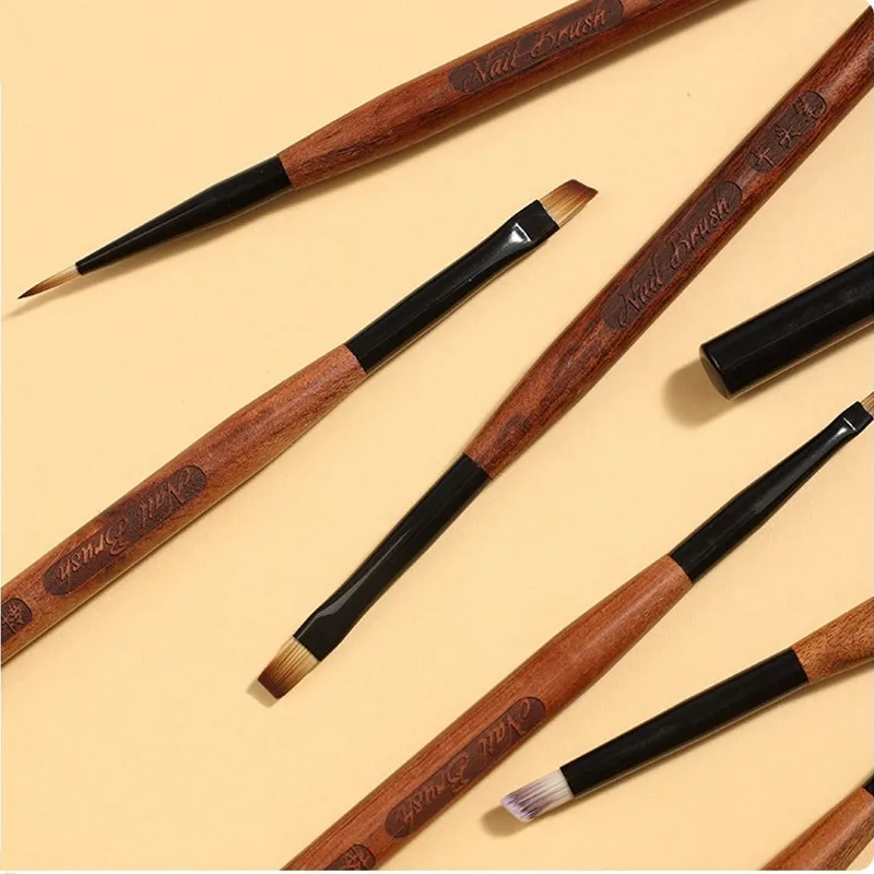 1/12個入りネイルアートブラシセット ネイルライナーブラシ ネイルペイントペン アクリルUVジェルブラシ クリスタルオンブレ マニキュアツール ネイルブラシ