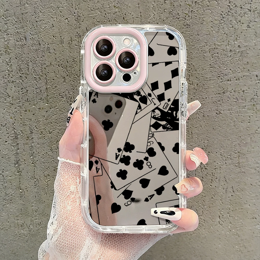 Kreative Herz-Graffiti Air Cushion Spiegel-Handyhülle für iPhone 17 15 14 16 Pro Max 13 12 11 Pro X XR XS 7 8 Plus 17Air Cover – Detail 12