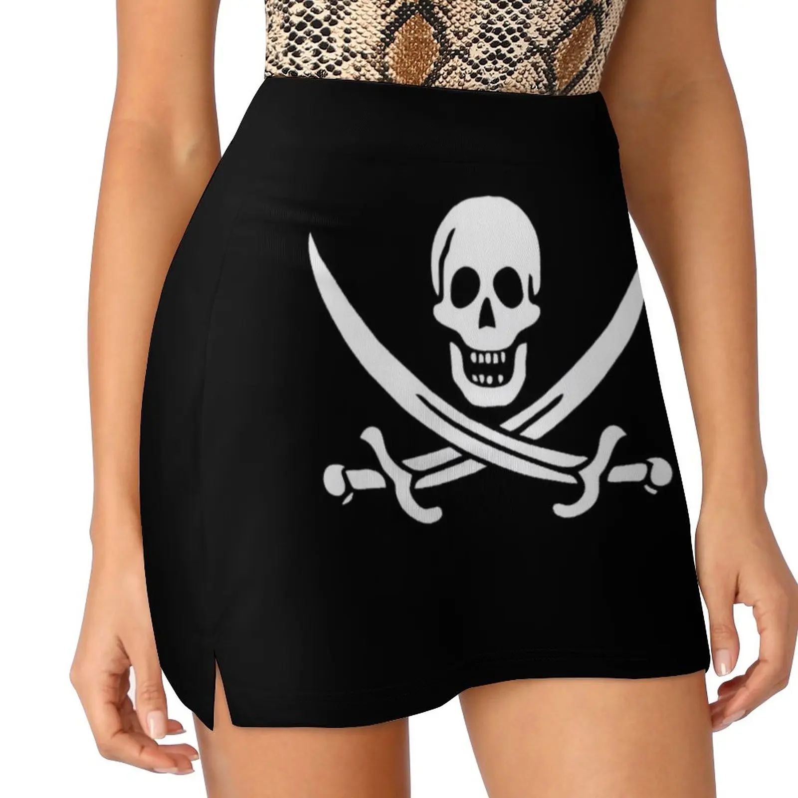 Pirate Flag Women's skirt Sport Skort Skirt With Pocket Fashion Korean Style Skirt 4Xl Skirts Calico Jack Calico Jack Pirate