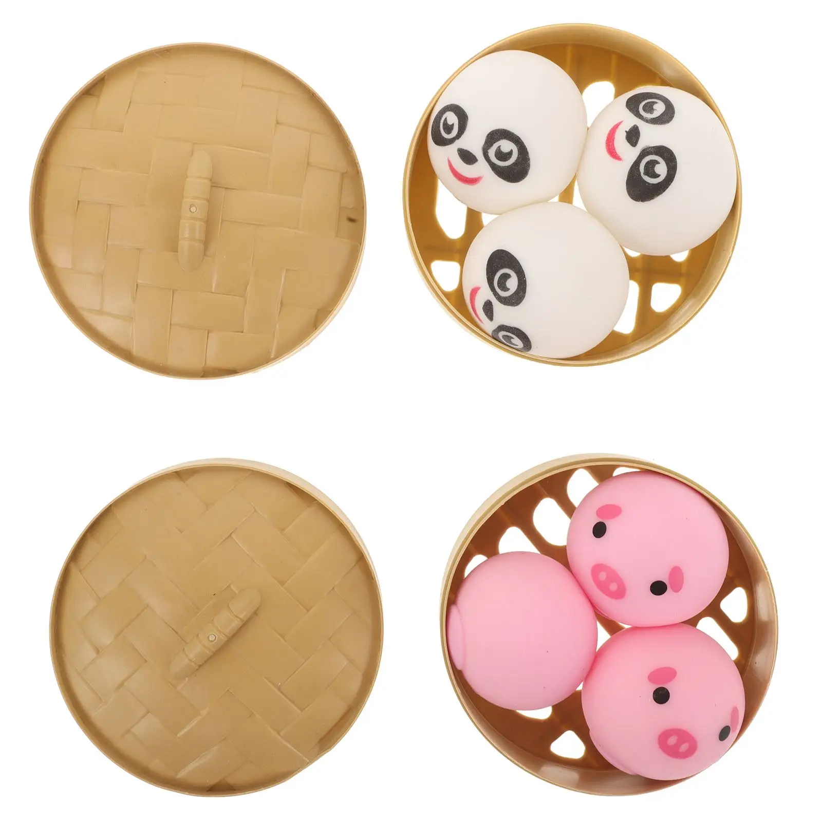 مجموعتان من ألعاب كعكة المحاكاة مكونة من 6 قطع على شكل كرات ضغط لحفلات الأطفال وتخفيف الضغط الحسي