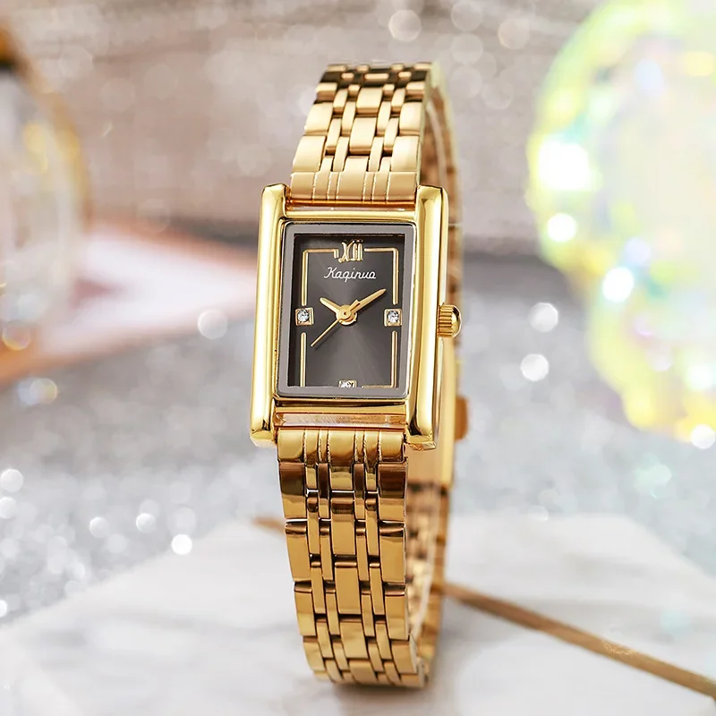 Marca de luxo strass quadrado dial relógio quartzo moda mulher pulseira aço relógio pulso dropshipping relogio montre femme