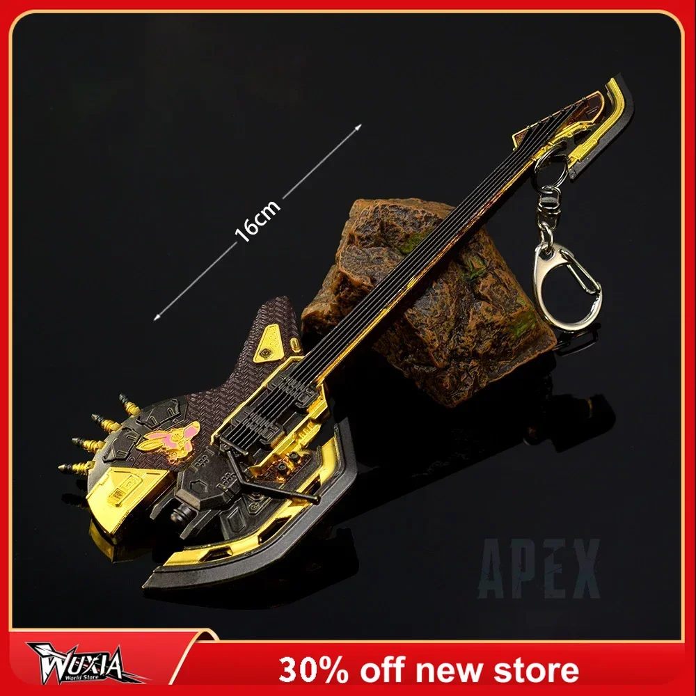 

16cm New Apex Legends Heirloom Fuse Crazy Thunder Blade Guitar Keychain Weapon Model Swords Butterfly Knife Katana Melee Toys