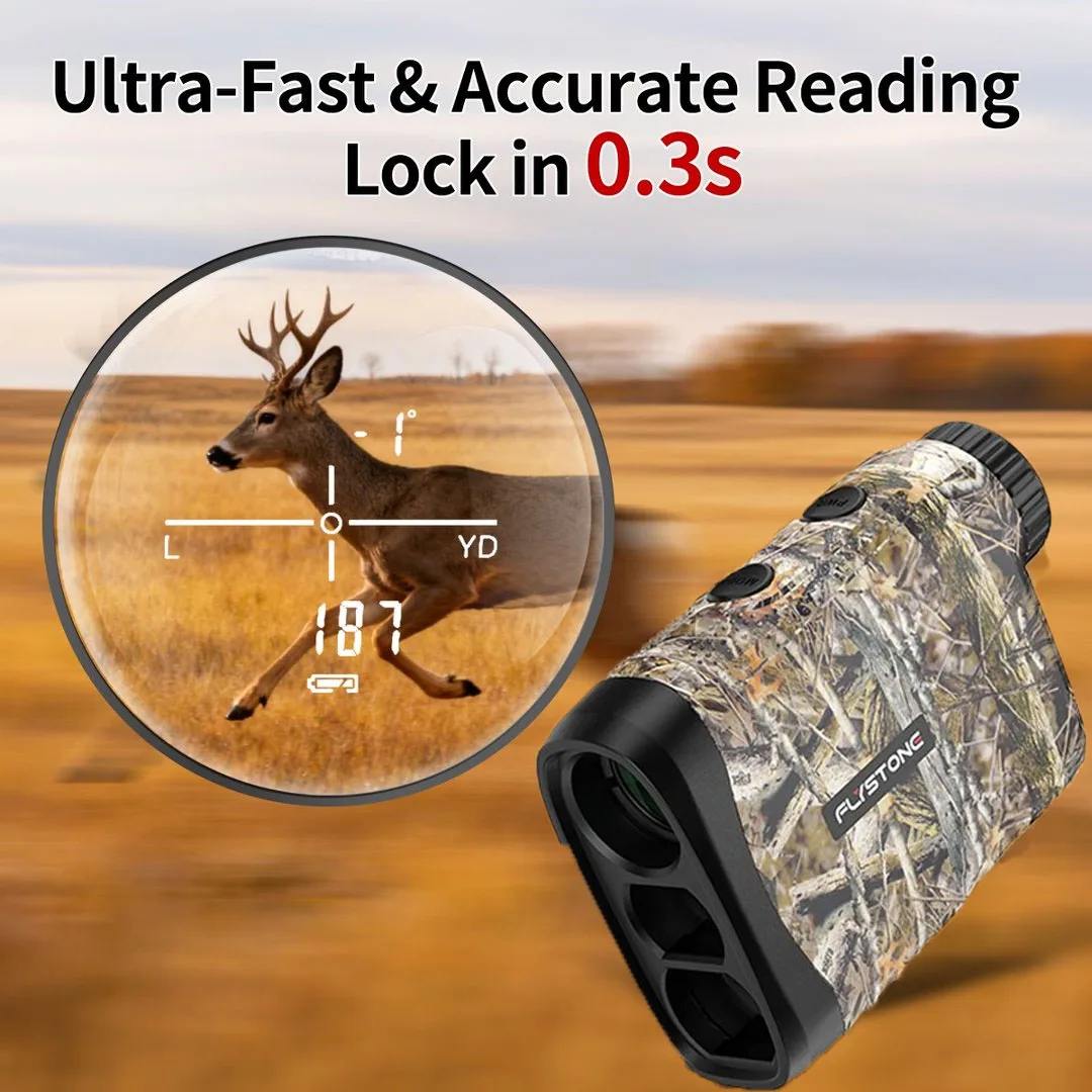 

FlyStone 6X Golf Laser Rangefinder 1000m/1300m Hunting Range Finder Outdoor Monoculars Distance Meter with Flag-Lock Slope
