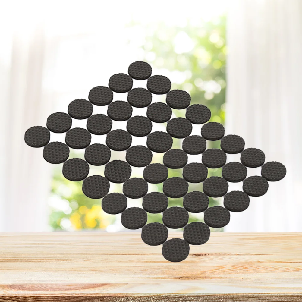 36pcs 25cm Table Mat Non-Slip Self-adhesive Pads Floor Silent Protectors Feet Cover for Furniture Table Chair (Round Black)