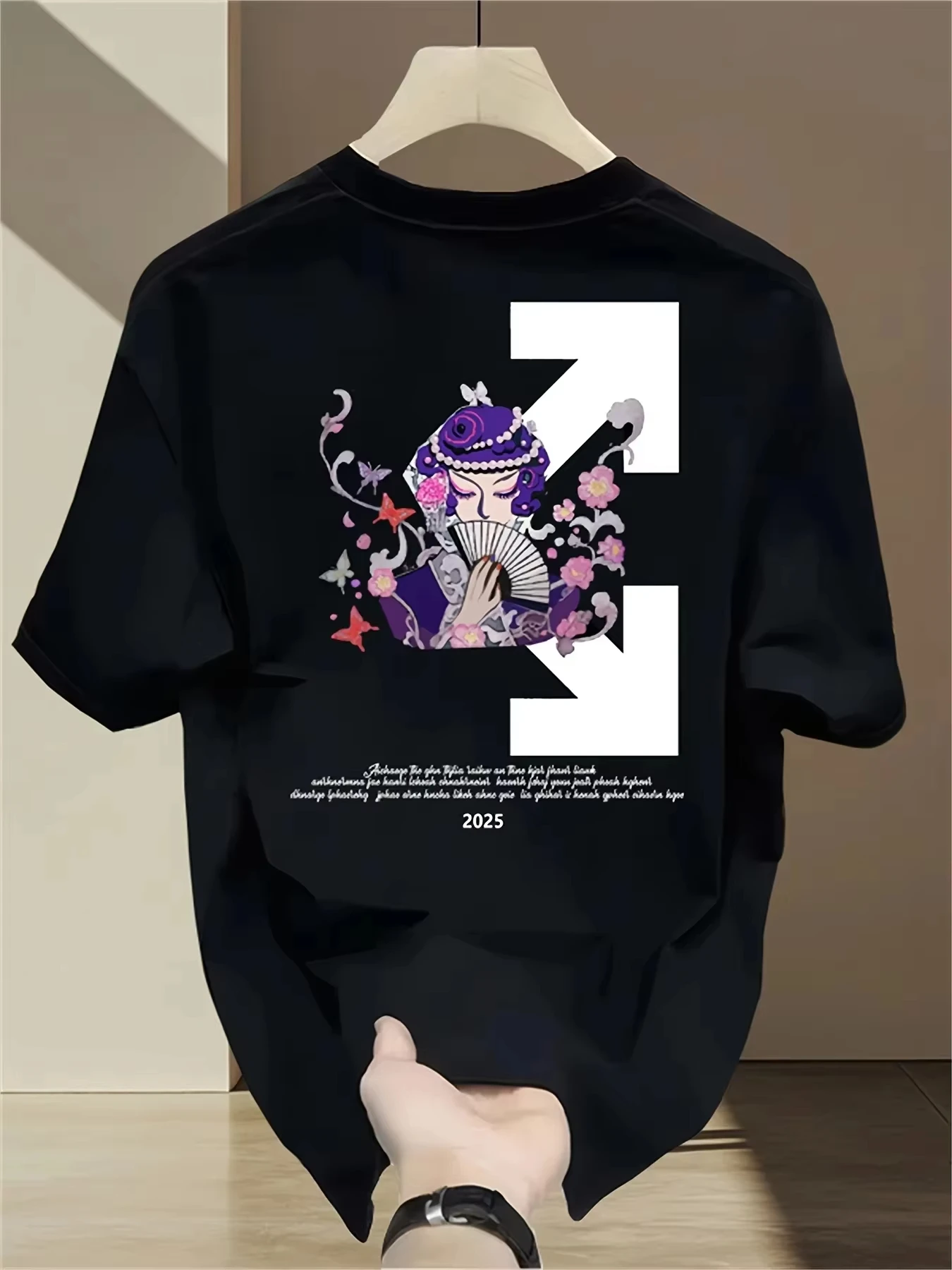 2025 Nowa, wysokiej jakości koszulka męska z czystej bawełny na lato, luźna, oddychająca, miękka i wygodna.