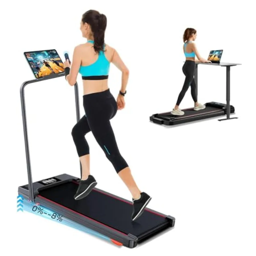 

Walking Pad with Handle Bar 3 in 1 Under Desk Treadmill with Hiking Mode 2.5HP Low Noise Walking Treadmill Pad with Remote Cont