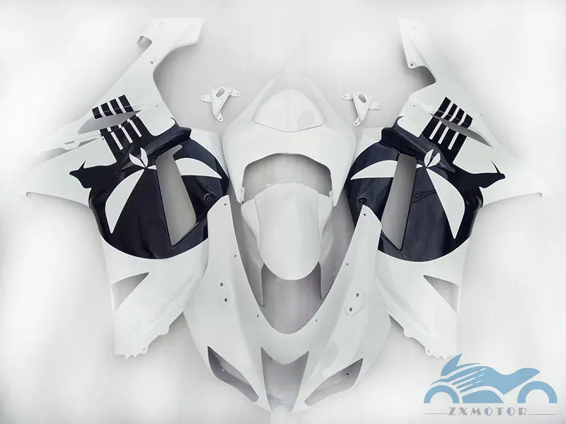 

Высококачественный комплект обтекателей для ZX6R 636 2007 2008, комплекты обтекателей для гонок мотоцикла ZX-6R 07 08, белые, черные кузовы послепродажного обслуживания