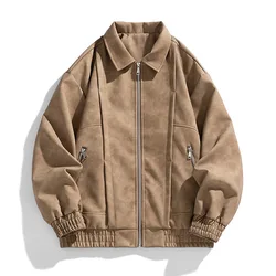 Plus Size 155KG Autumn Spring Men Jackets Loose Vintage Oversized Coats