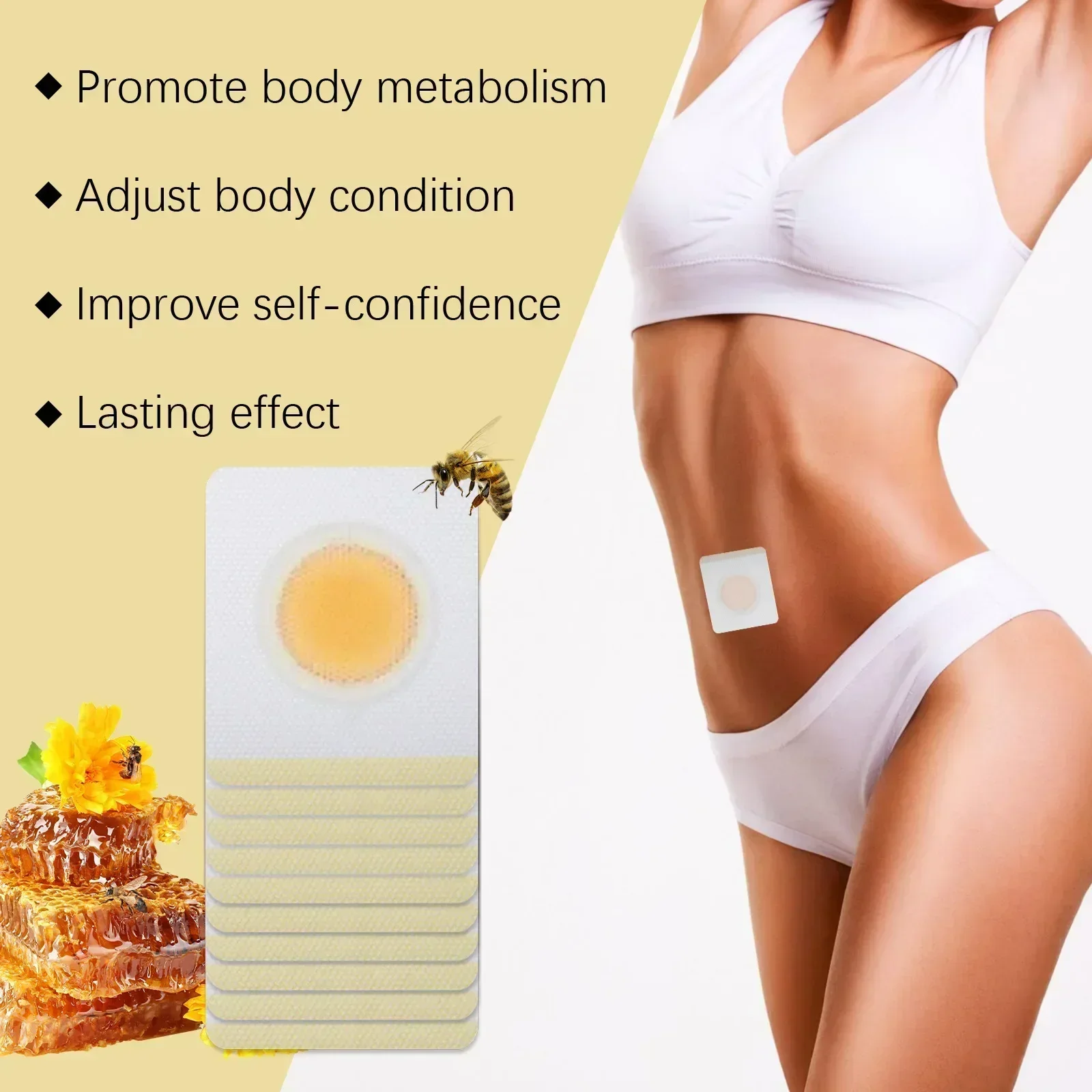 New Ximonth Bee Venom Lymphatic Body Contouring Patch Lightweight Body Shape Tummy Tuck Body Show Body Firm Skin Slimming Patch