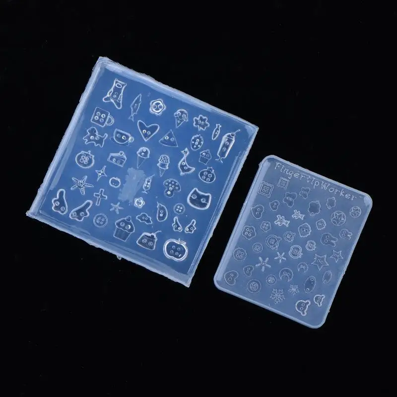 New Multi Shapes Button Nail Art Mold 3D Soft Silicone Small Size Reusable Manicure Tool for DIY Nail Art Design