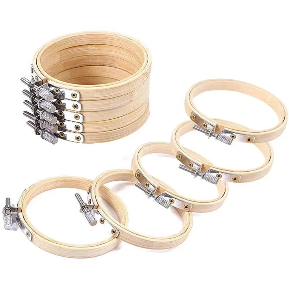 Fashion Diy Bamboo Round Loop Embroidery Hoop Sewing Tools Cross Stitch Frame