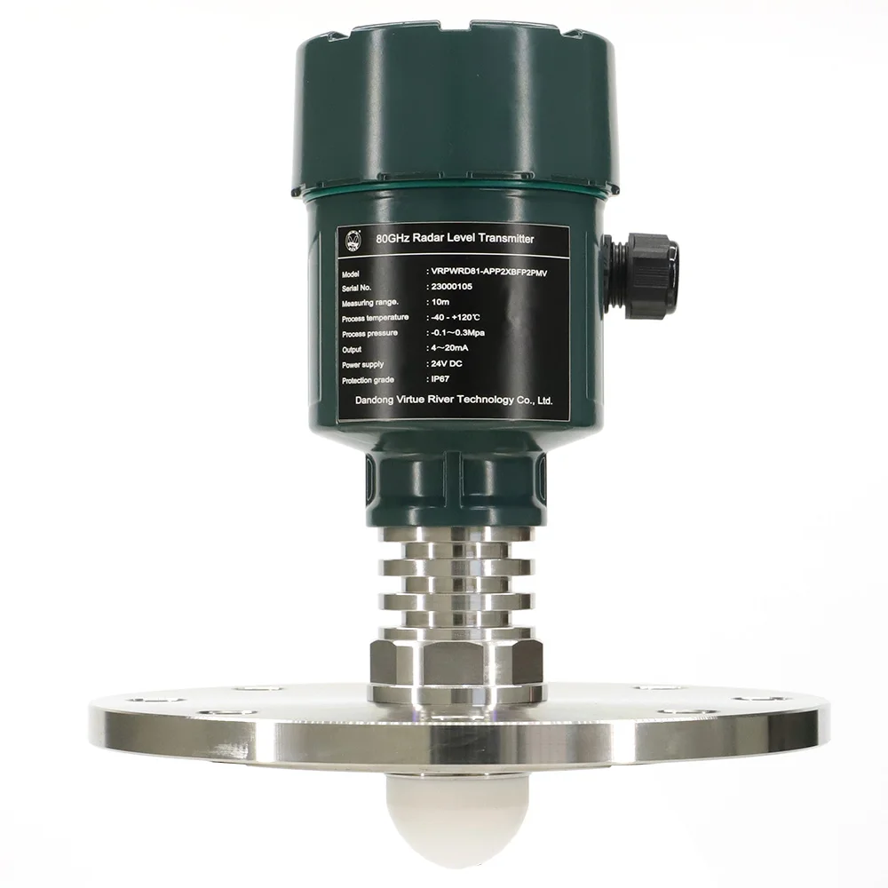 

Liquid Level Sensor Rs485 Contactless 80ghz Radar Level Transmitter For Small Tank With Small Dead Area Blank Area