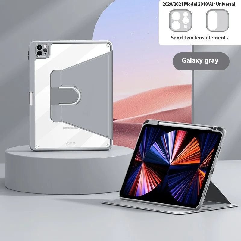 

Защитный чехол для iPad 10.2 2022 Вращающийся на 360 градусов прозрачный твердый корпус, совместимый с поколением iPad.