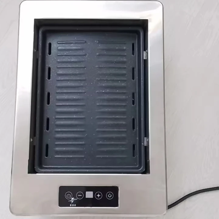 Korean Table Top Electric BBQ Grill Multi-Function Smokeless with Adjustable Height for 5 People Commercial Restaurant Grade