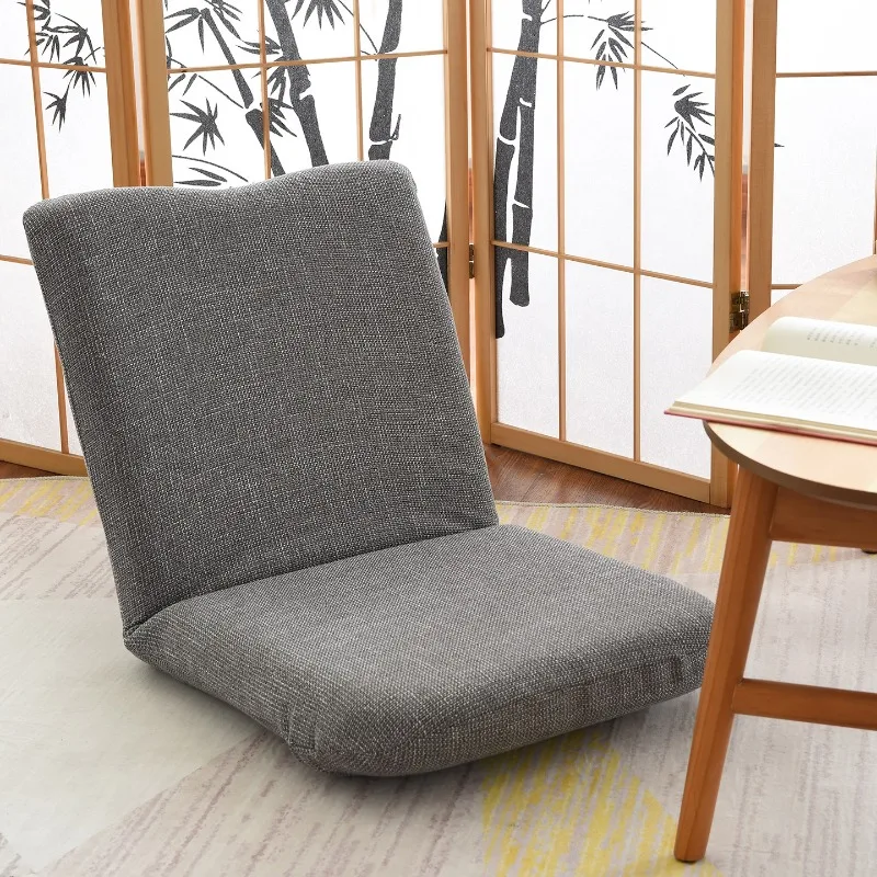 Japanese Legless Sofa Tatami Chair Bay Window Backrest Floor Chair Five Level Adjustable Lazy Recliner for Bedroom Lounger Seat